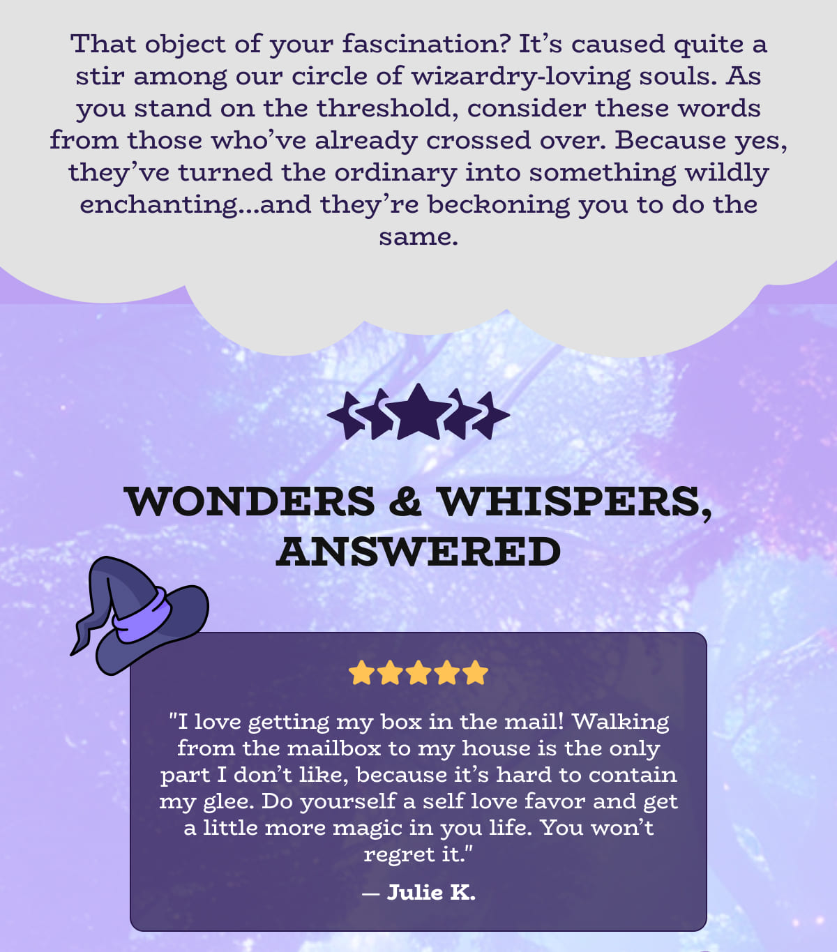 Wonders & Whispers, Answered