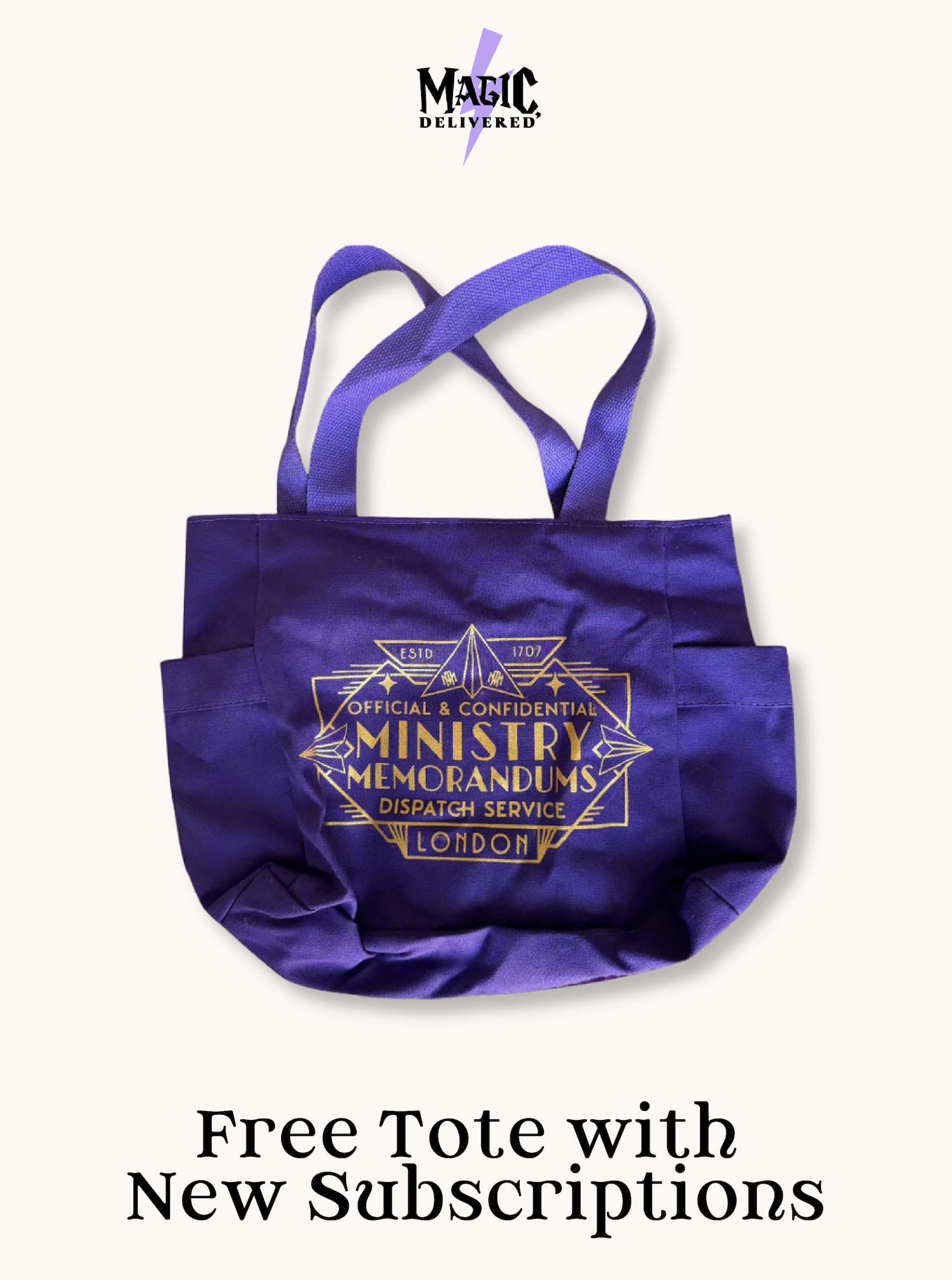Free exclusive tote with new subscriptions