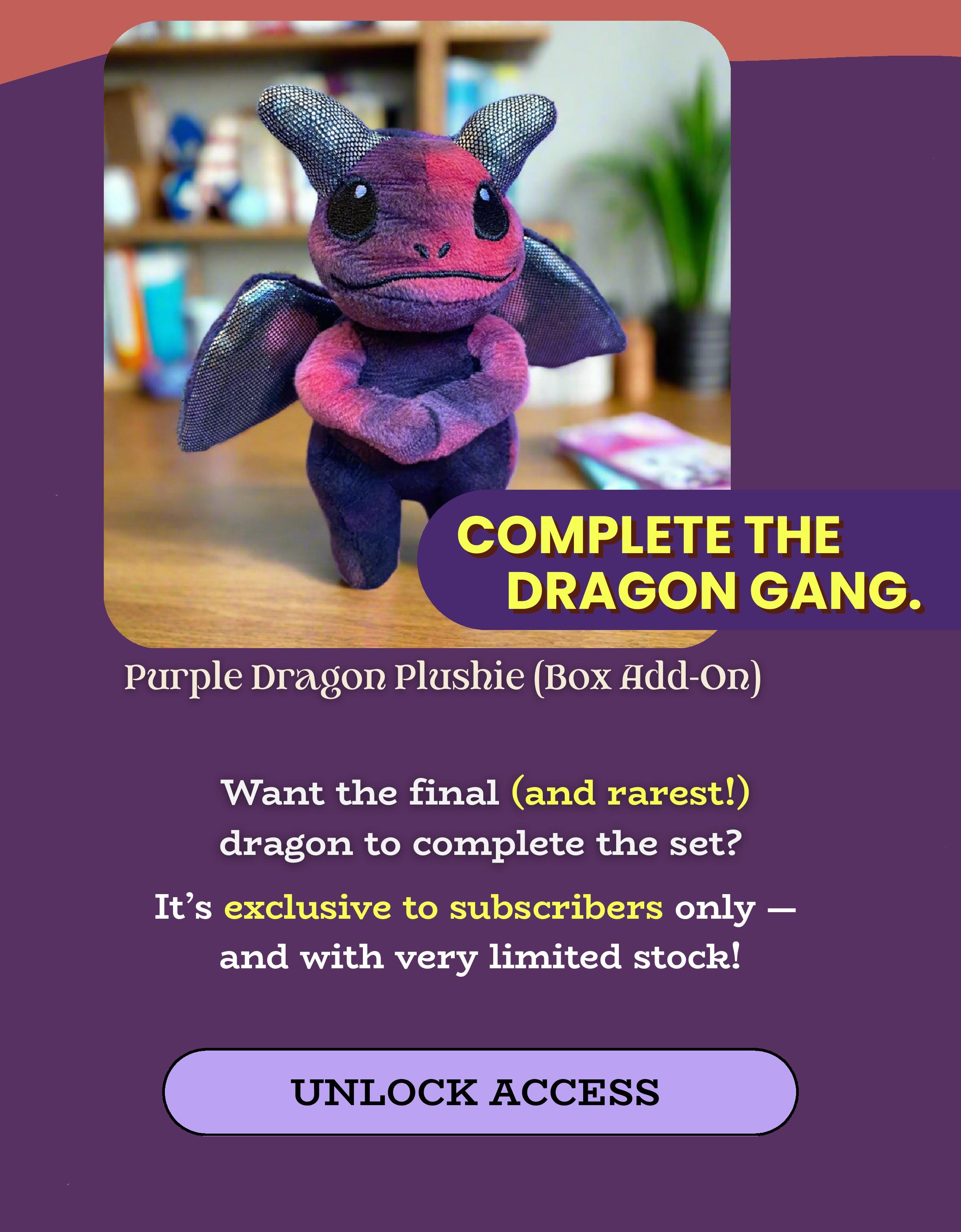 Purple Dragon Plushie Box Add-on ONLY available for Subscribers