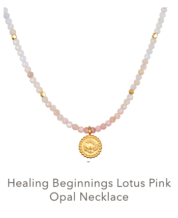Healing Beginnings Lotus Pink Opal Necklace