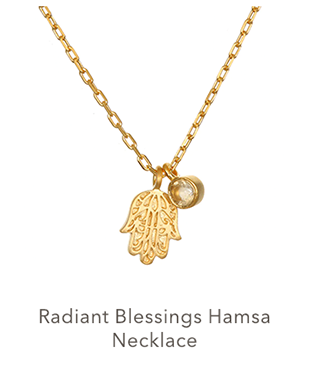 Radiant Blessings Hamsa Necklace