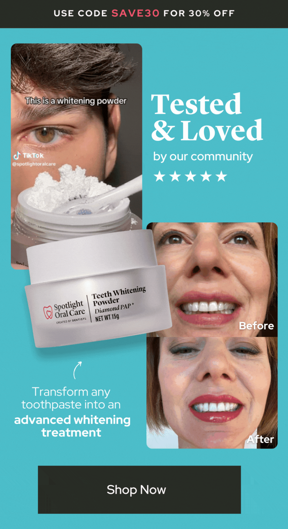Teeth Whitening Powder Diamond PAP+