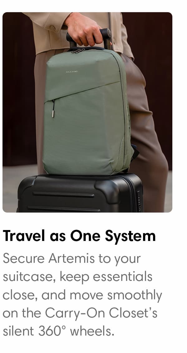 Travel as one system: Secure Artemis to your suitcase