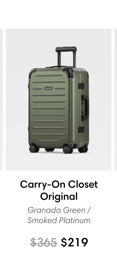Carry-On Closet Granada Green/ Smoked Platinum