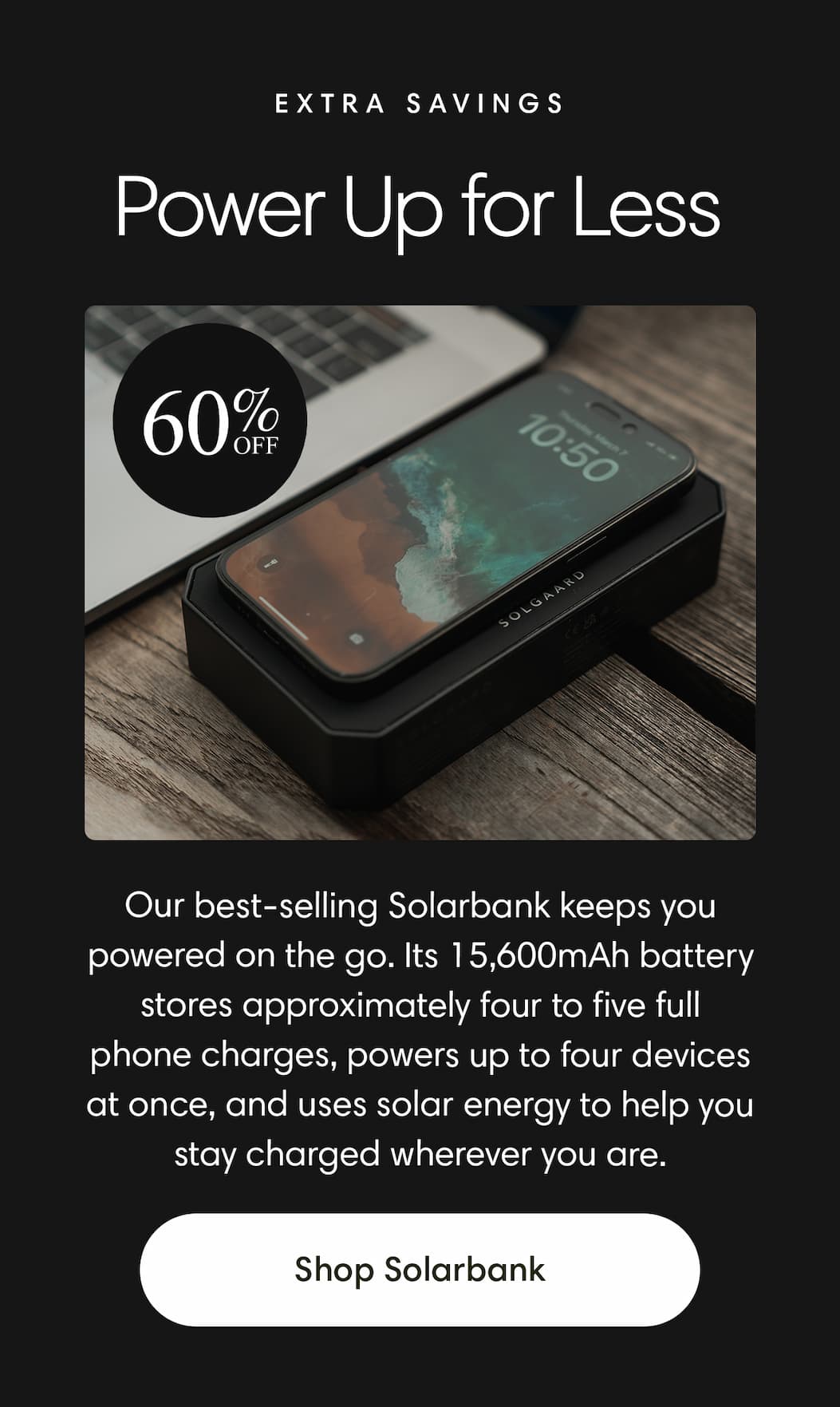 Power Up for Less, 60% Off the Solarbank