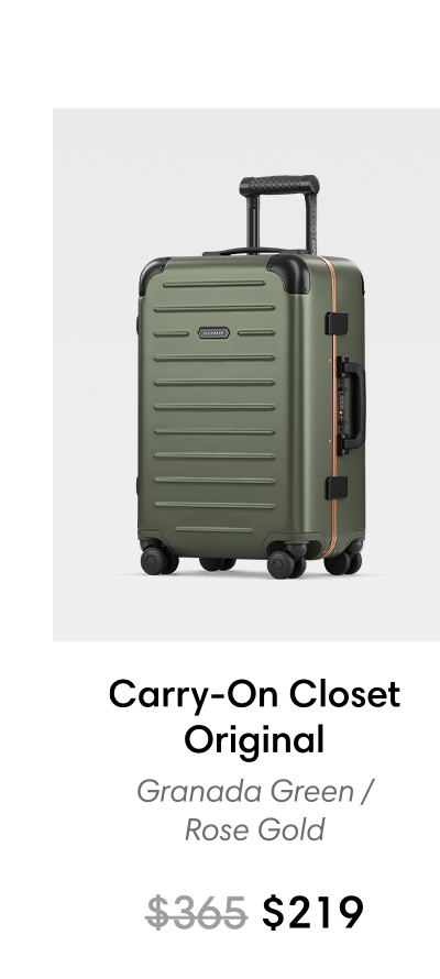Carry-On Closet Granada Green/ Rose Gold