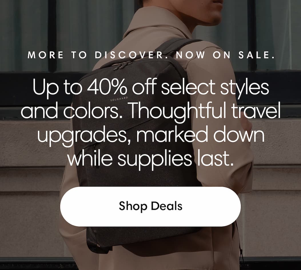 Up to 40% off select styles and colors. Thoughtful travel upgrades, marked down while supplies last.