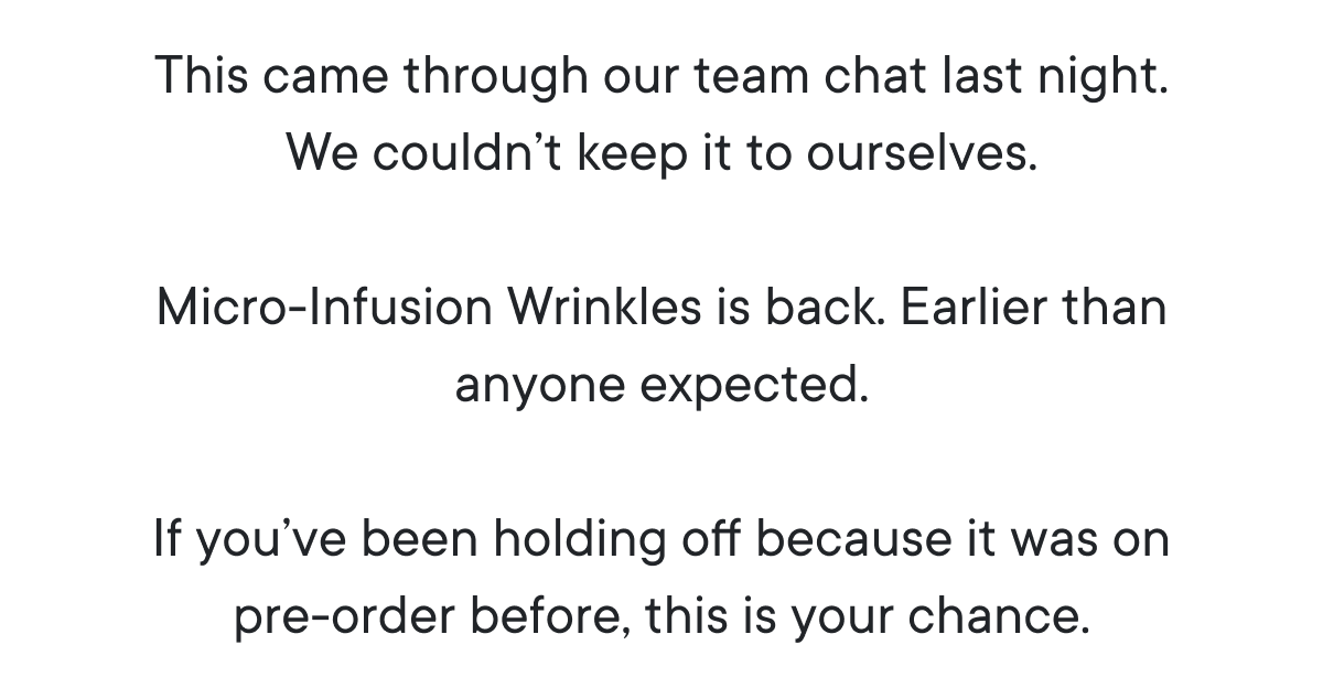 This came through our team chat last night. We couldn’t keep it to ourselves.