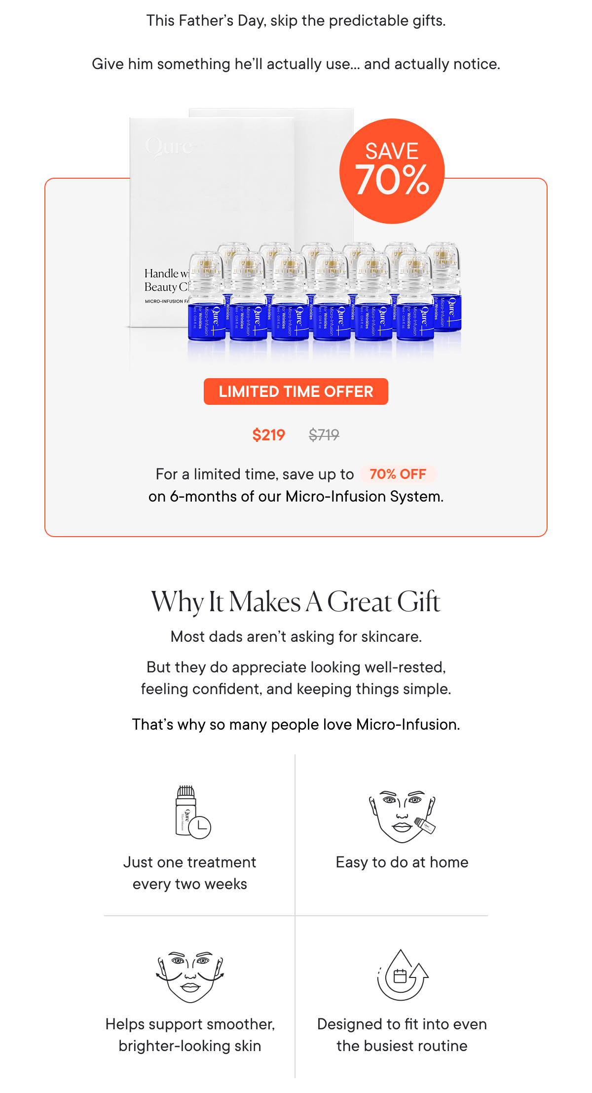 For a limited time, save up to 70% OFF on 6-months of our Micro-Infusion System.