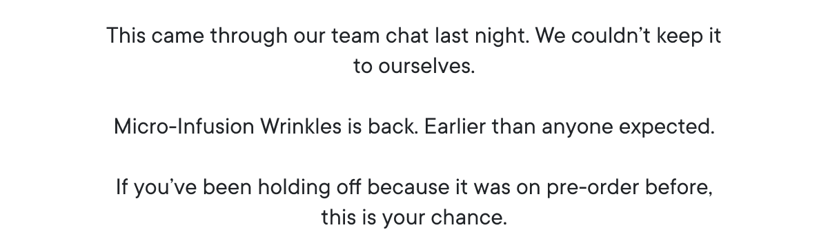 This came through our team chat last night. We couldn’t keep it to ourselves.