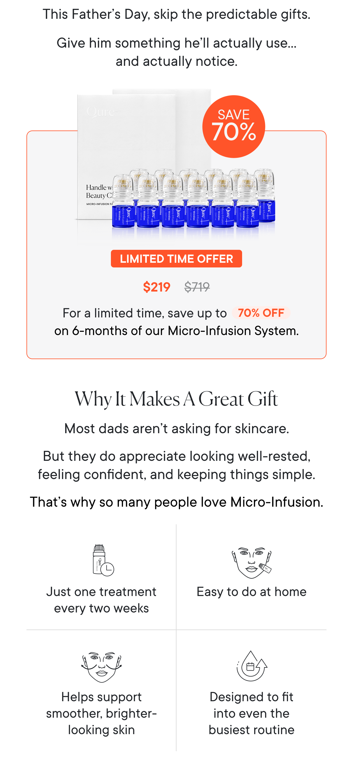 For a limited time, save up to 70% OFF on 6-months of our Micro-Infusion System.
