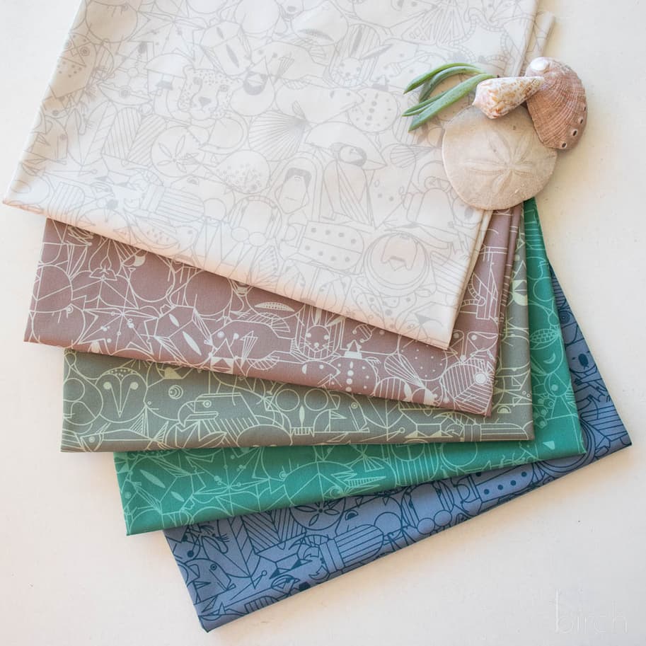 End Papers print in cool tones