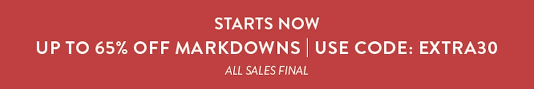 Shop 30% Off Markdowns use code EXTRA30