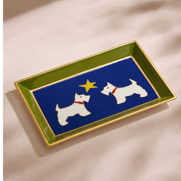 Playa Terriers Rectangle Tray