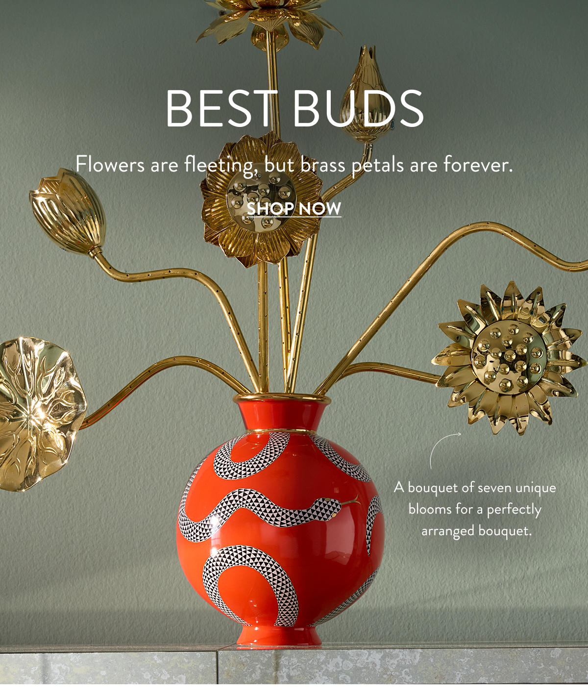 Brass Flower Bouquet