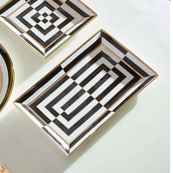 Op Art Rectangle Serving Tray