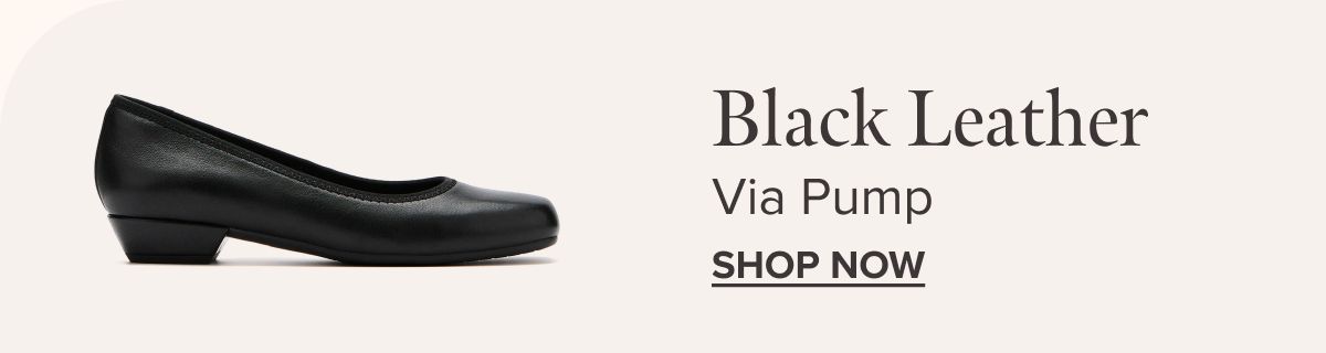 Via Pump - Black Leather