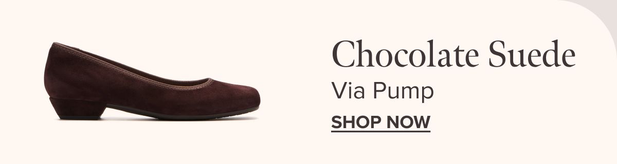 Via Pump - Chocolate Suede