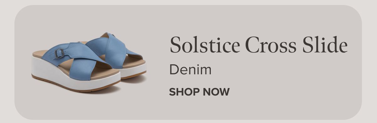 Solstice Cross Slide - Denim