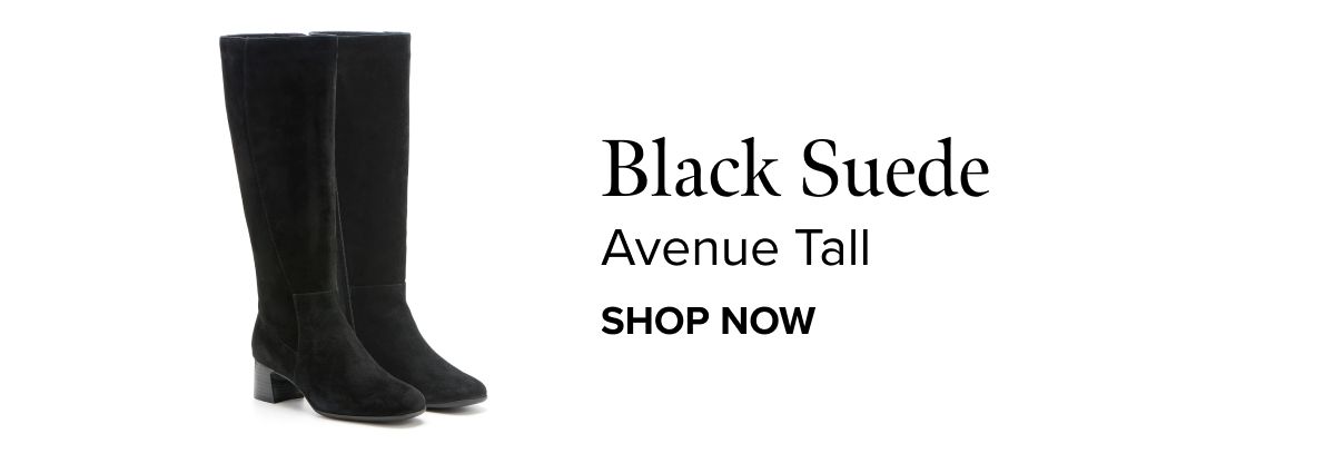 Avenue Tall - Black Suede