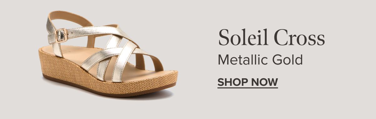 Soleil Cross - Metallic Gold
