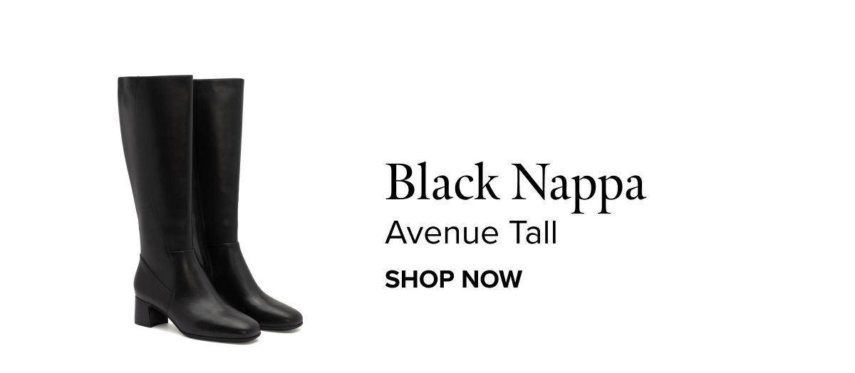 Avenue Tall - Black Nappa