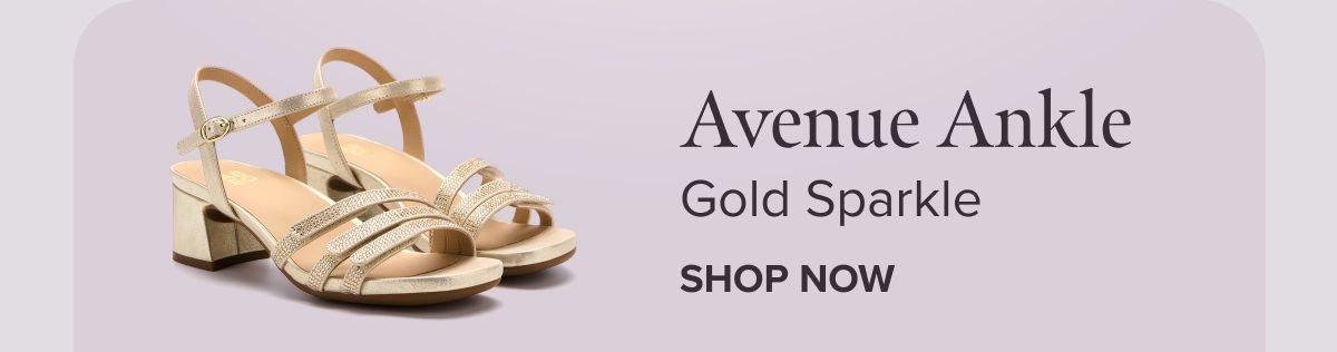 Avenue Ankle - Gold Sparkle