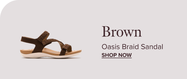 Oasis Braid Sandal - Brown