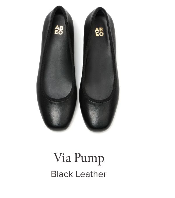 Via Pump - Black Leather