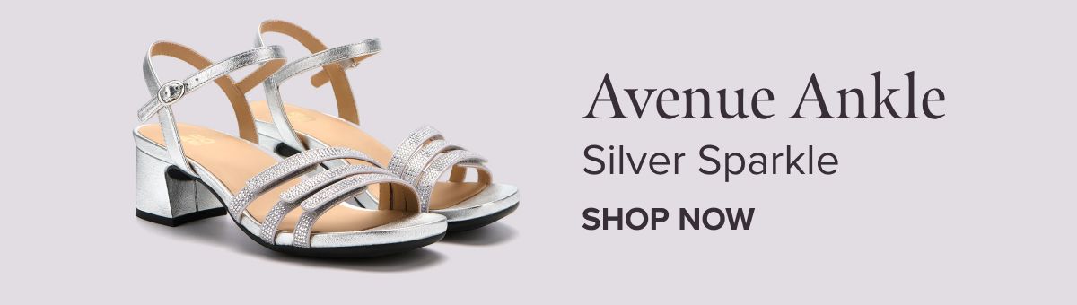 Avenue Ankle - Silver Sparkle