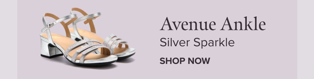 Avenue Ankle - Silver Sparkle
