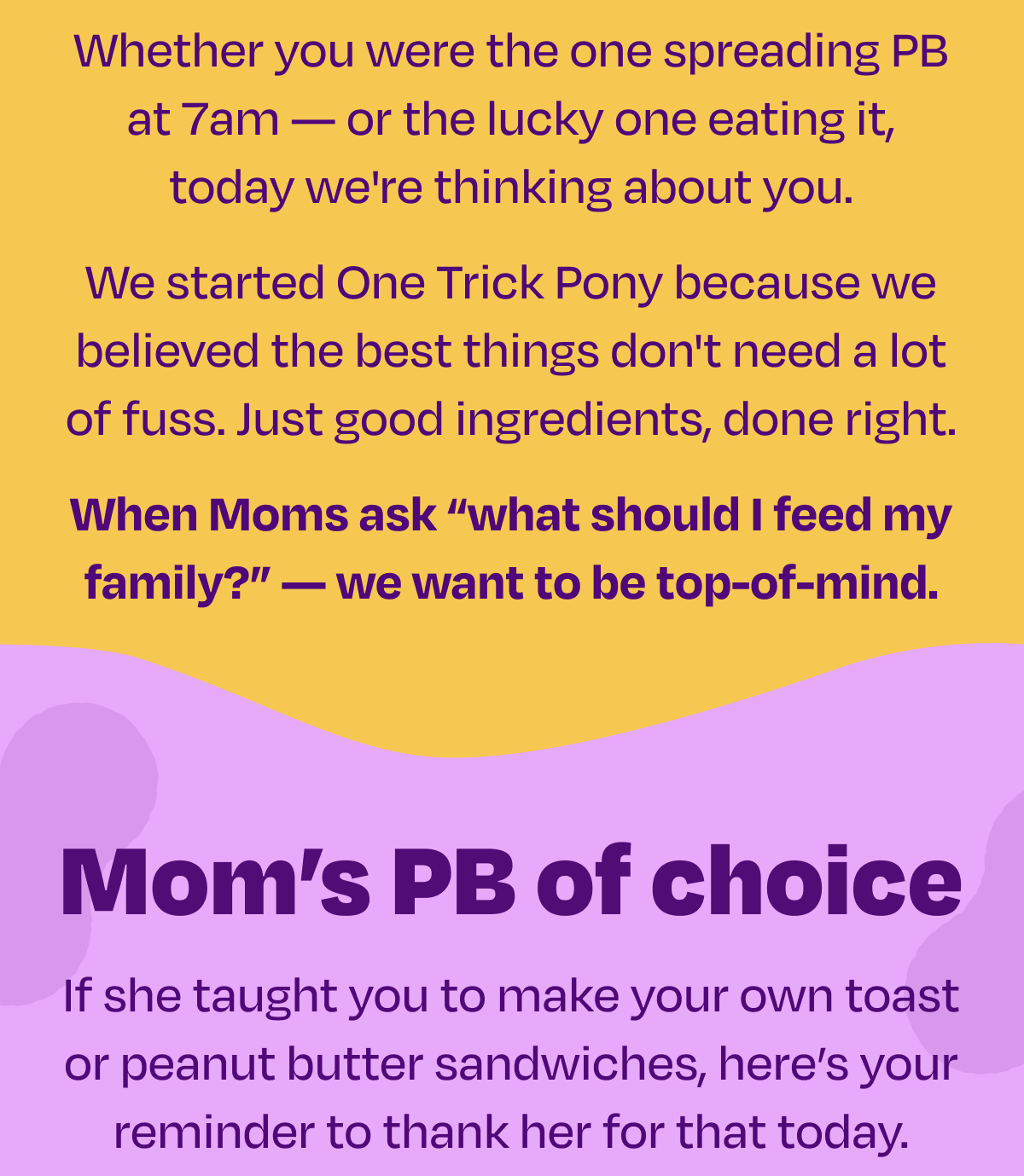Mom's PB of choice