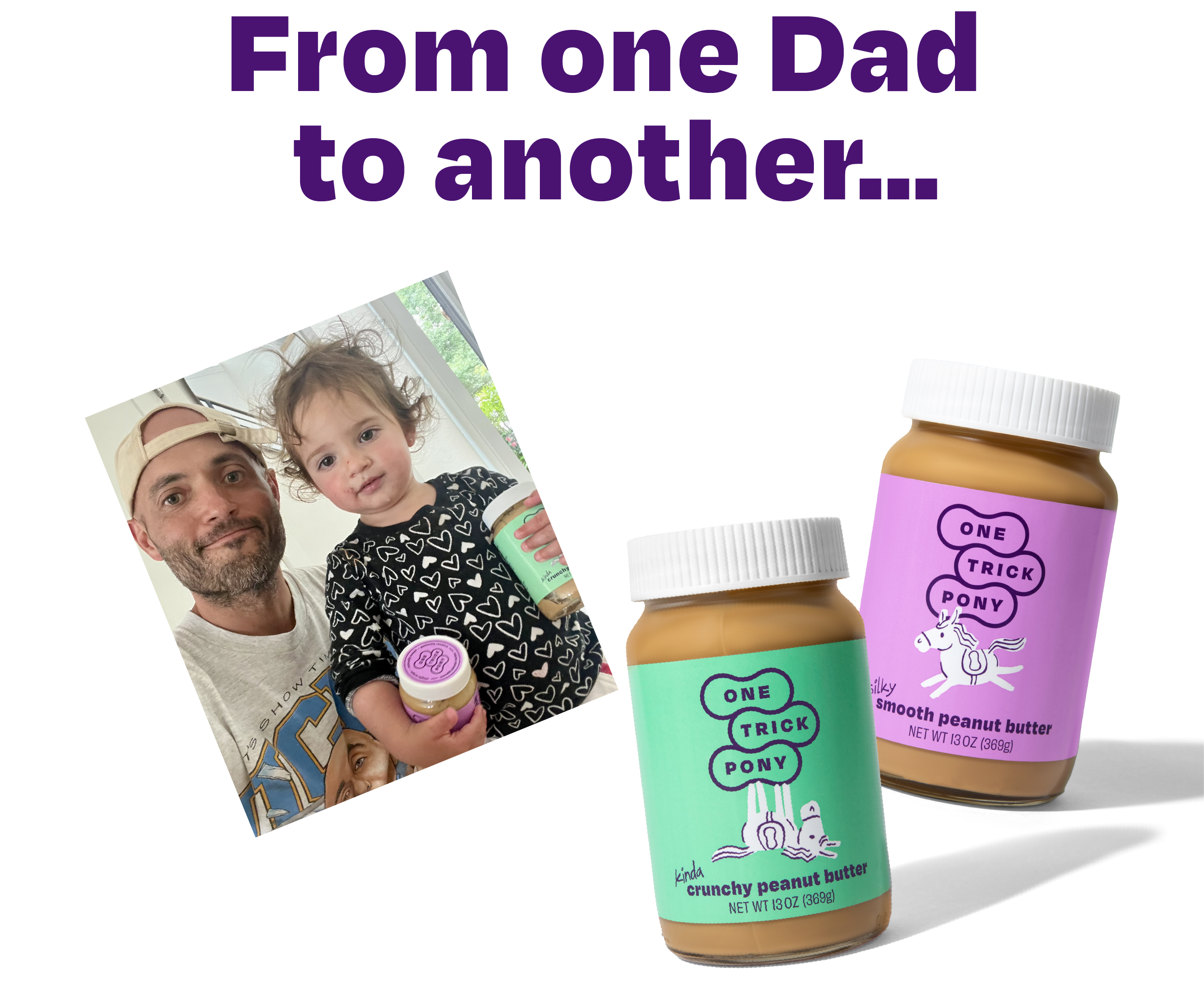 Andrew and Jojo with peanut butter