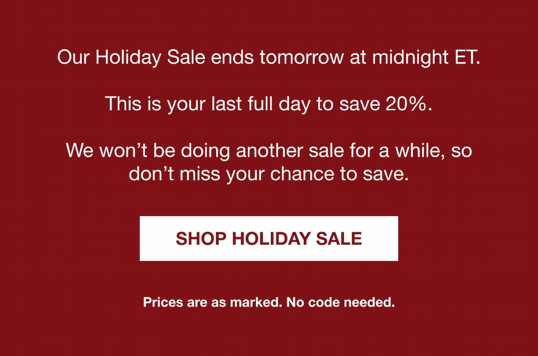 Shop Holiday Sale