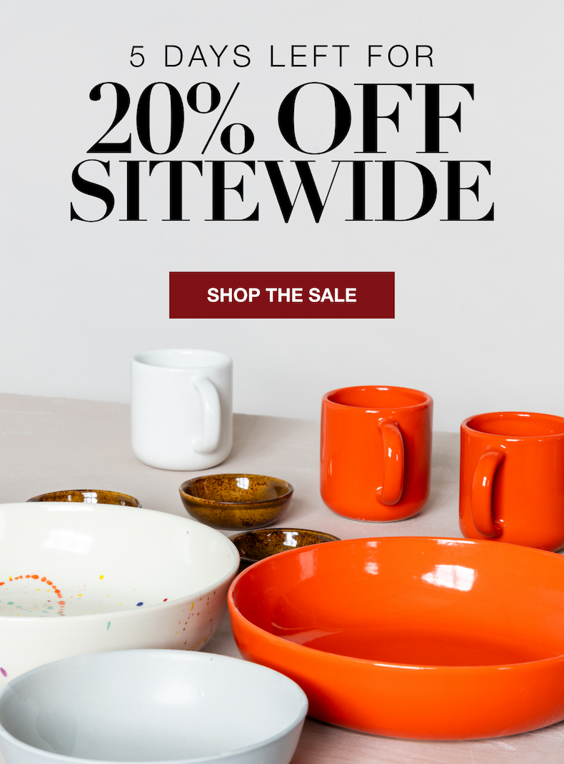 5 Days Left For 20% Off Sitewide