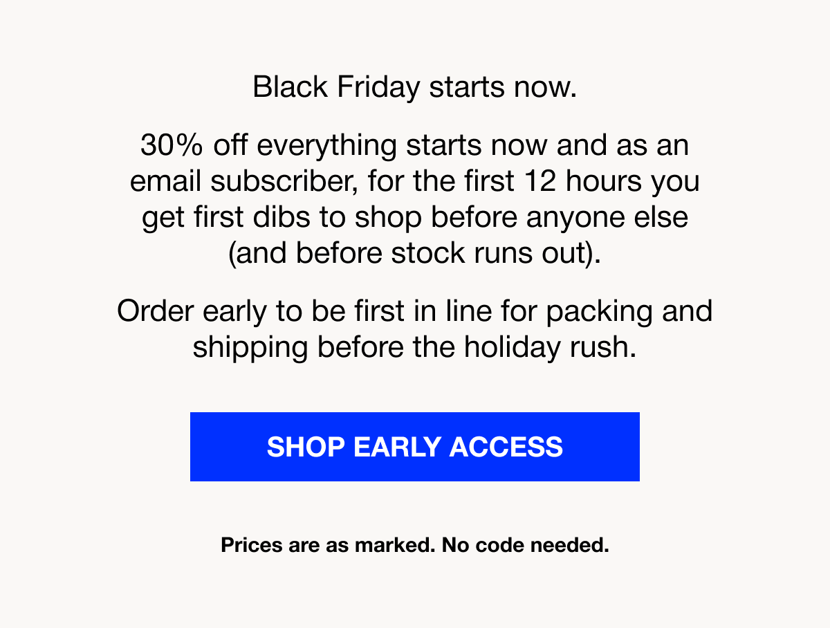 Shop Early Access