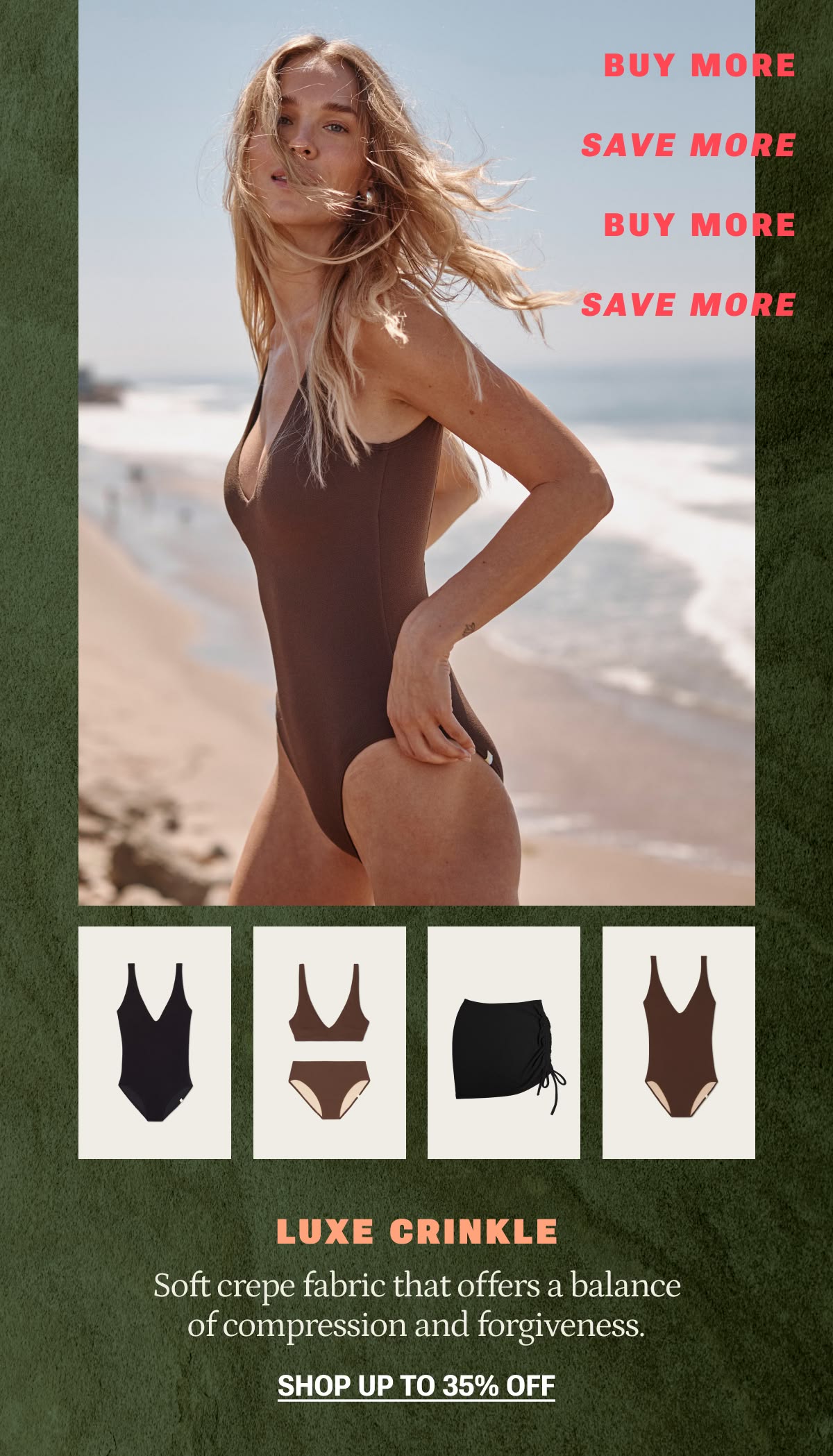 Model in LuxeCrinkle Backflip