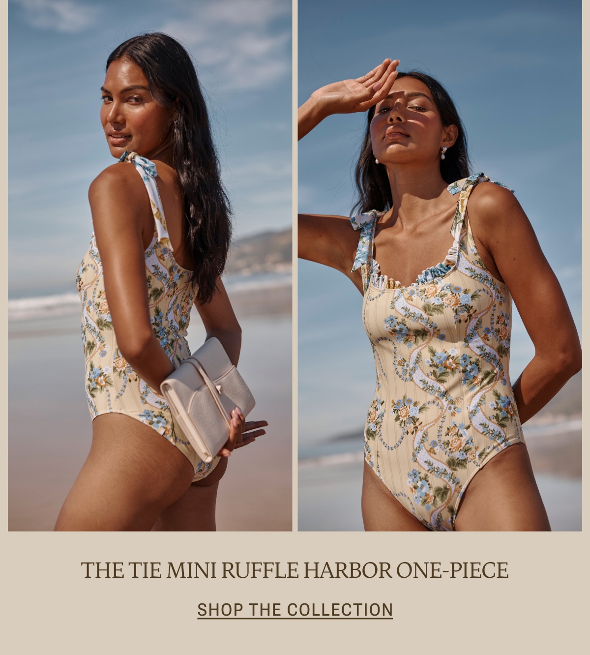 Tie Mini Ruffle Harbor One Piece