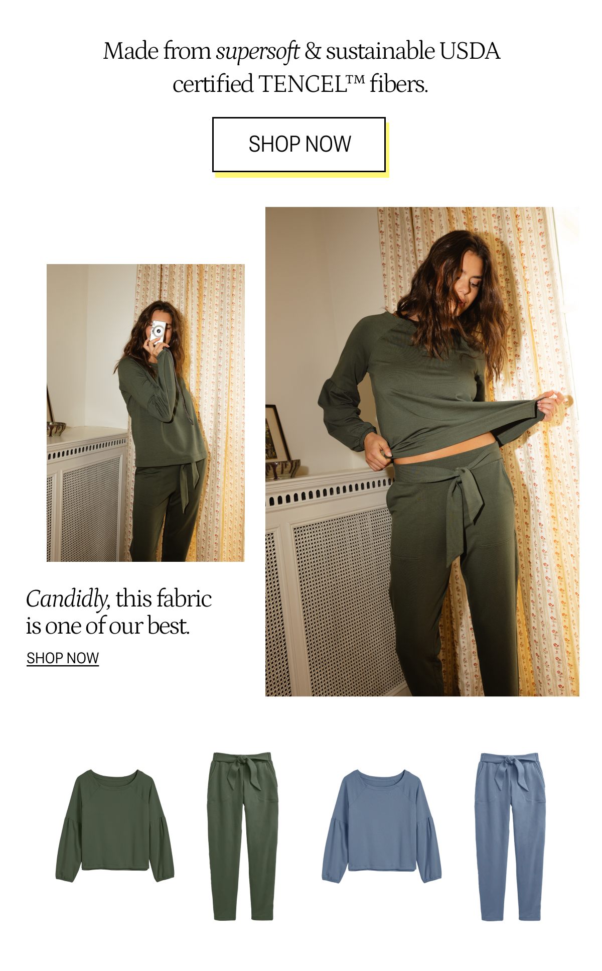 Made from supersoft & sustainable usda certified tencel fibers