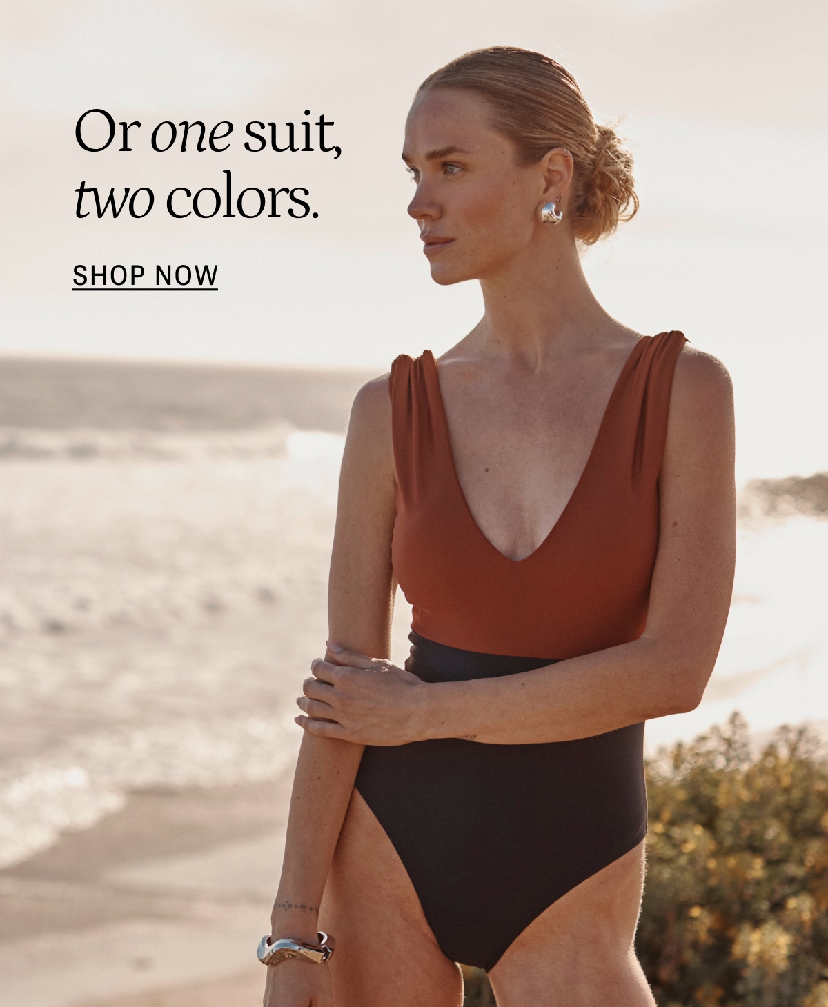 Or one suit, two colors