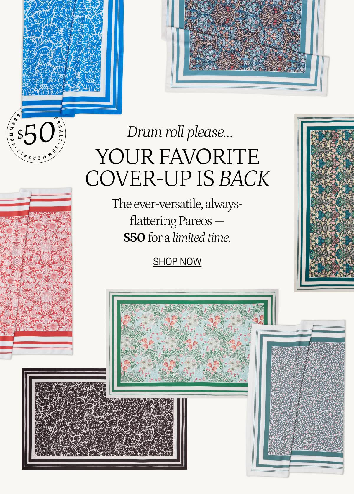 Summersalt Pareos $50