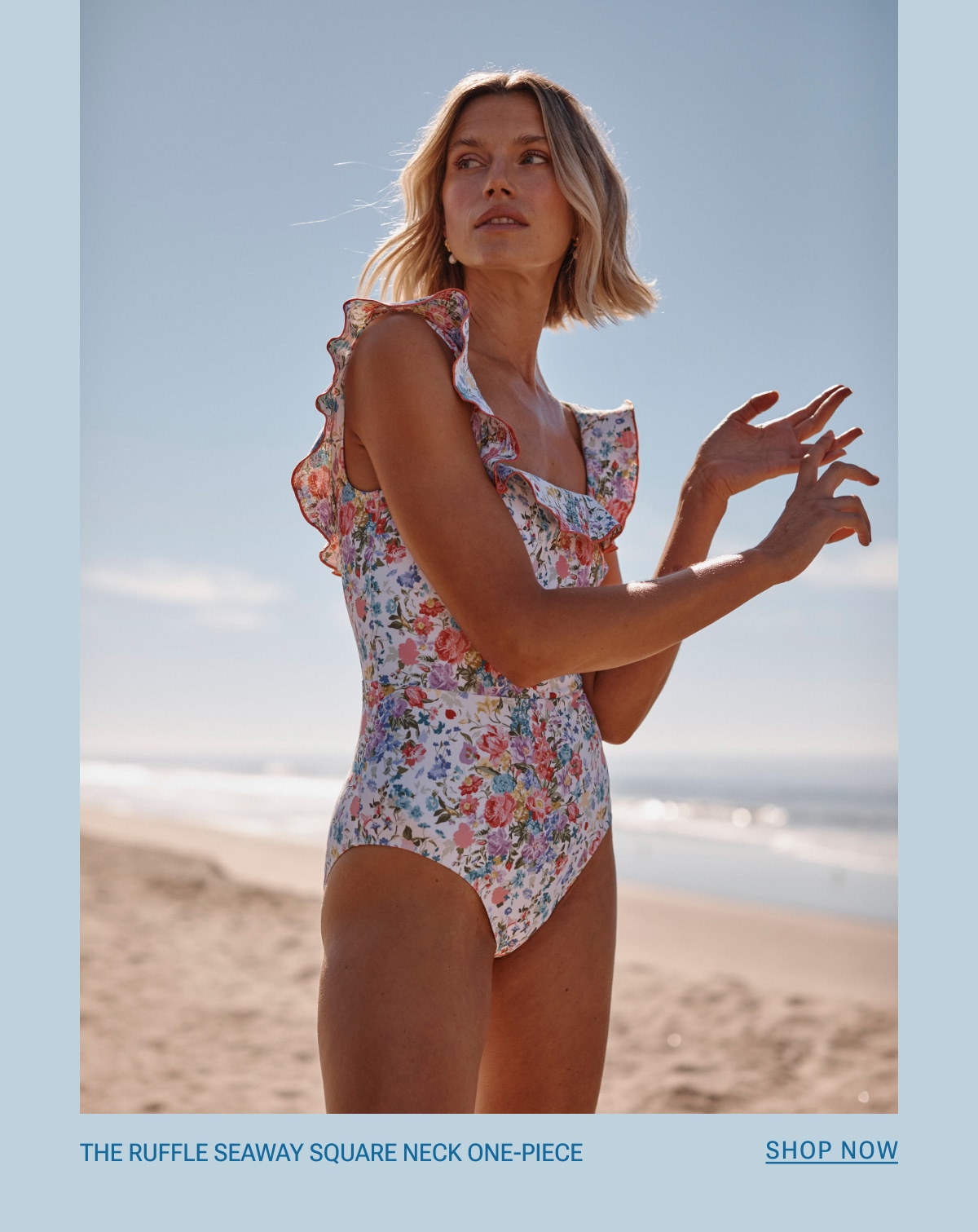 Model in Summersalt x Bridgerton swim