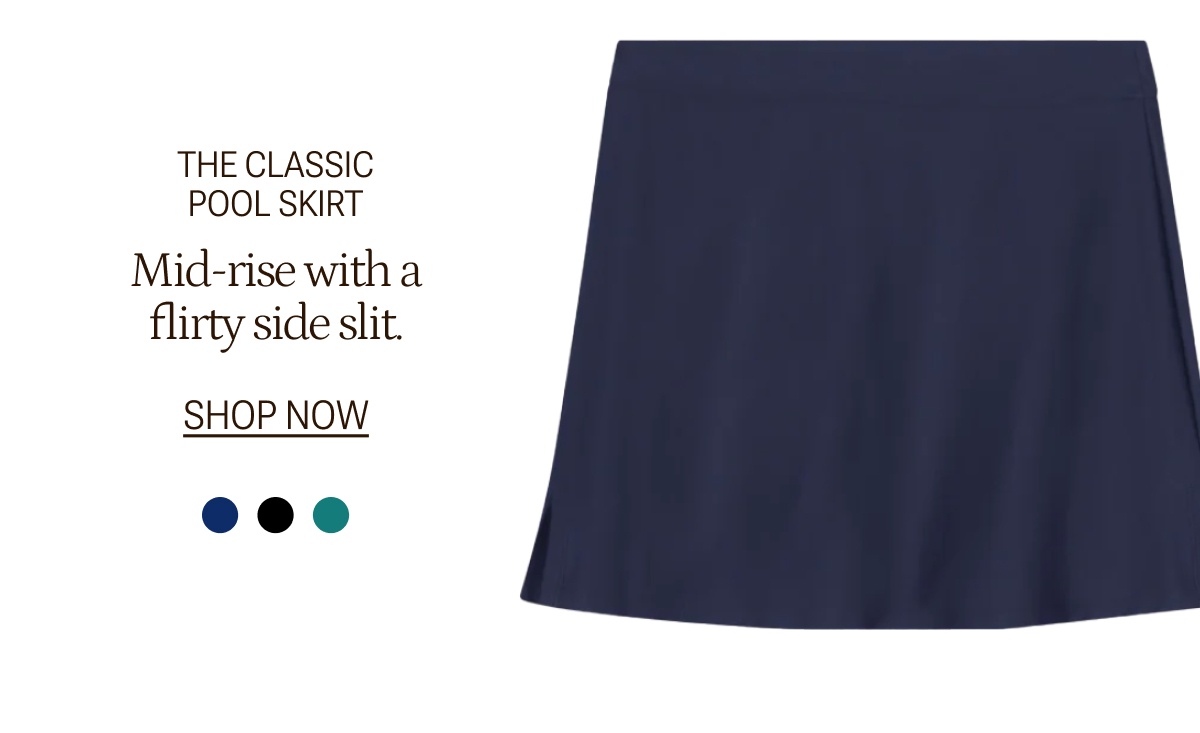 Navy blue pool skirt