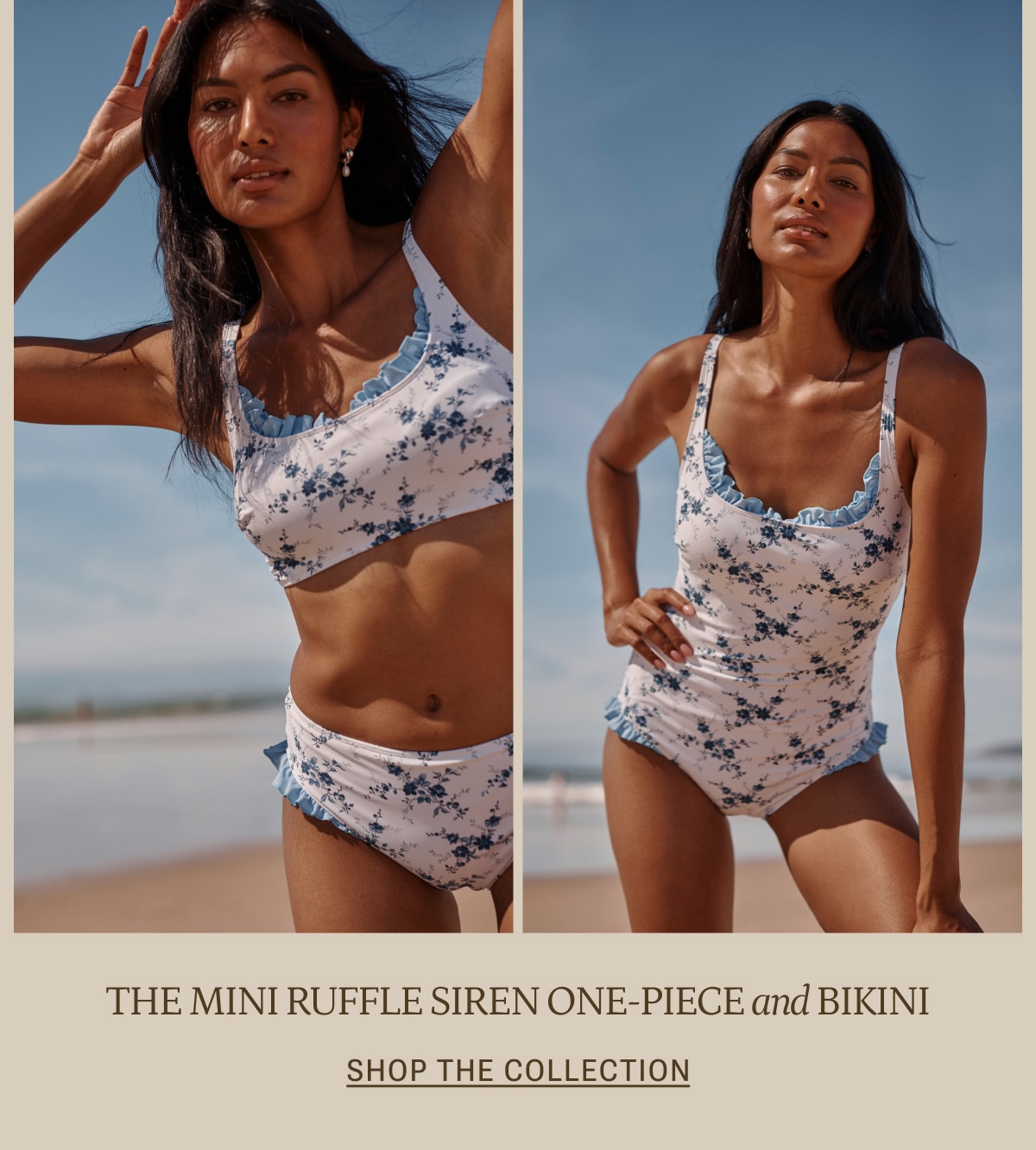 Mini Ruffle Sire One Piece and Bikini
