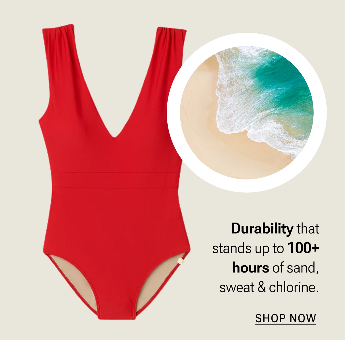 Red ruched one piece swimsuit