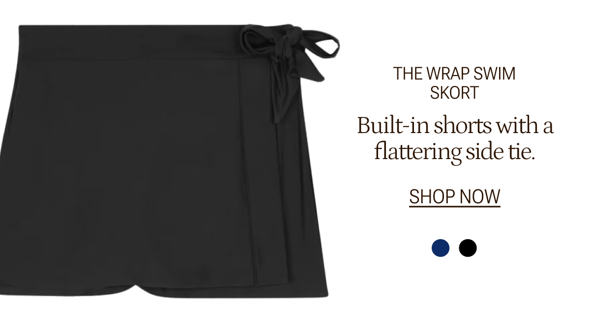 Black swim skort