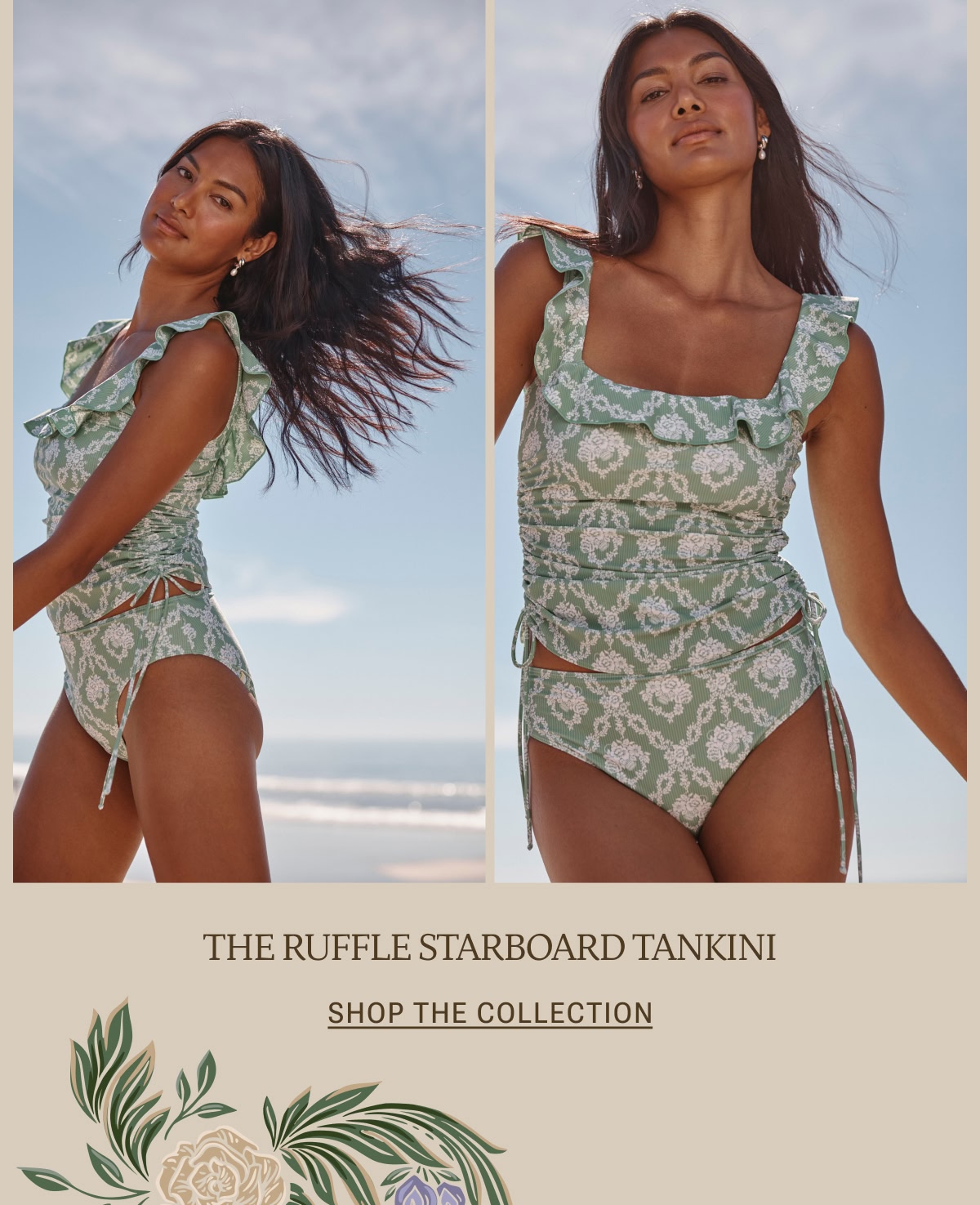 Ruffle Starboard Tankini