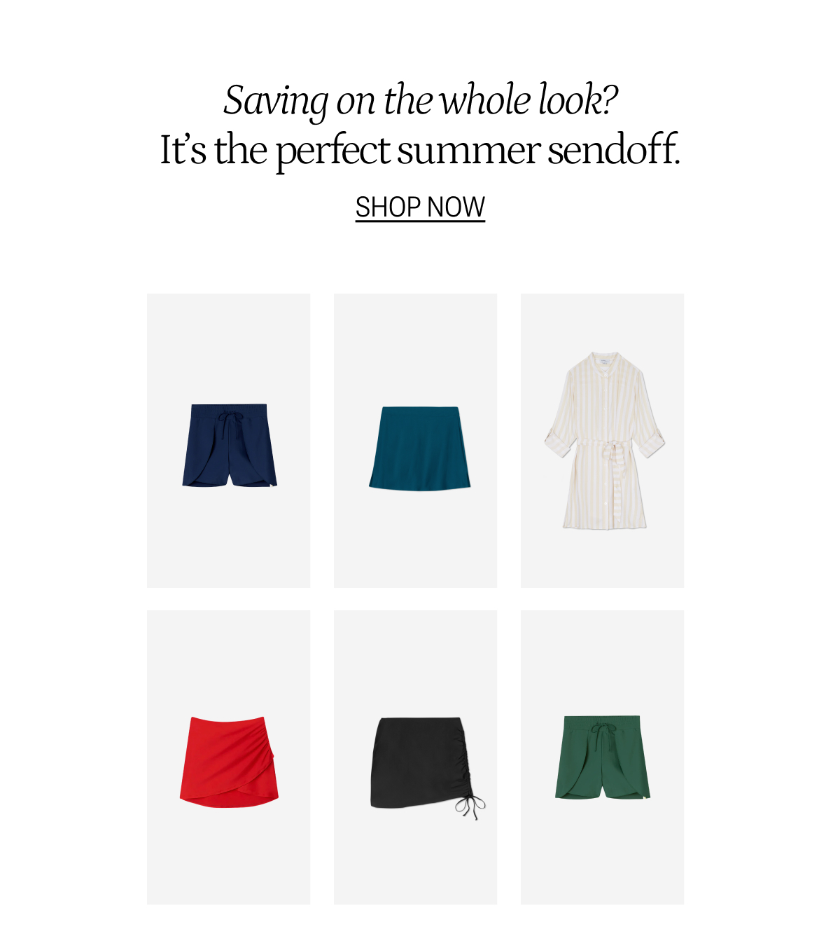 Saving on the whole look? 