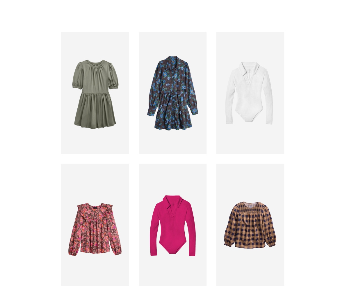 Layflat Images of Fall Apparel 