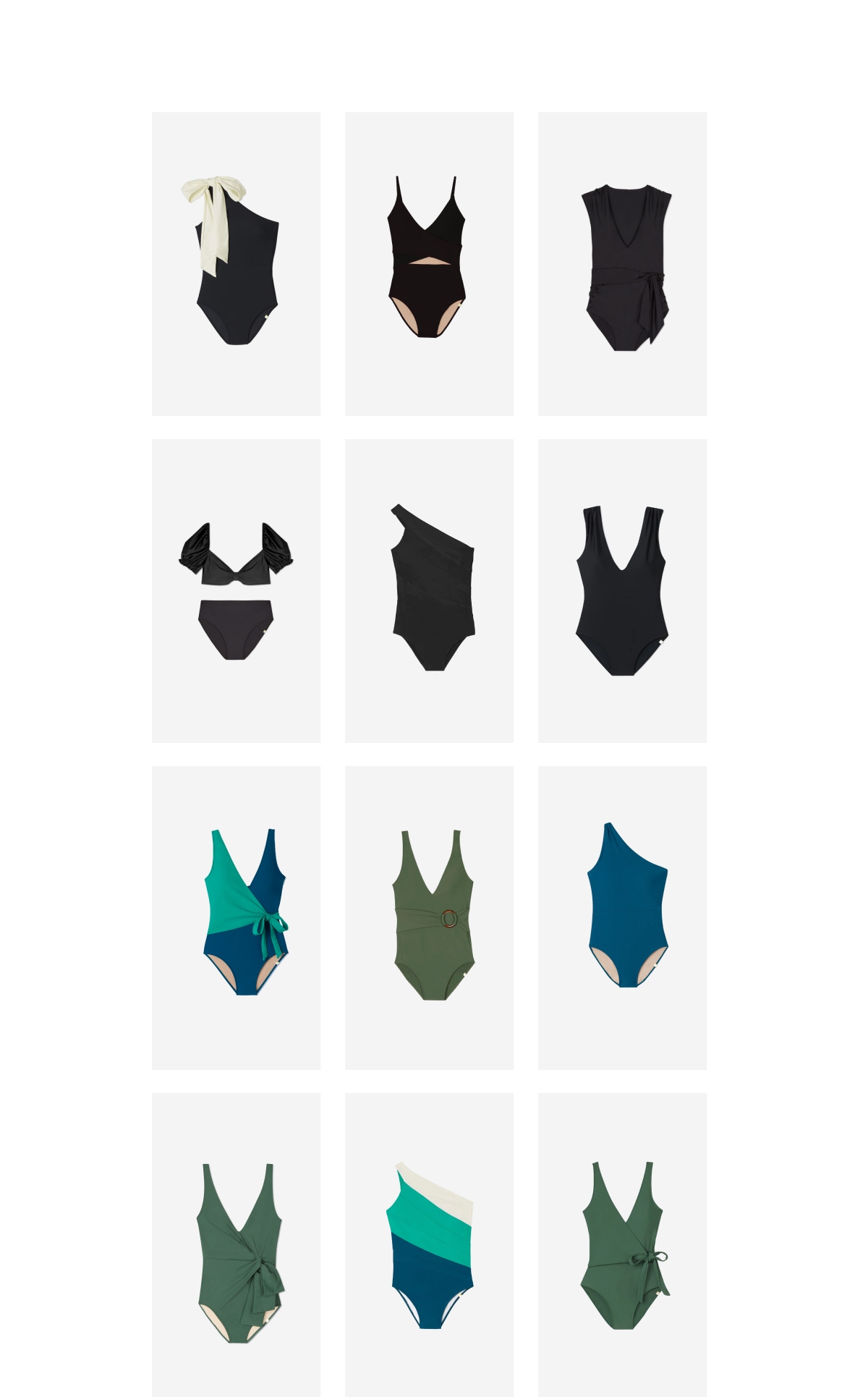 Black and Green/Blue swimsuits